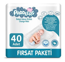 Paddlers Tek Kullanımlık Silinebilir Su Geçirmez 60x60 cm 4x10'lu Alt Açma Örtüsü