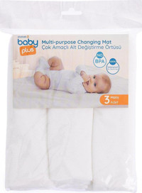 Baby Plus Alezli Silinebilir Yıkanabilir Su Geçirmez 60x60 cm Alt Açma Örtüsü
