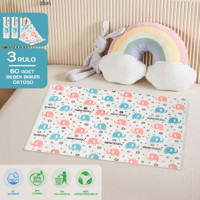Meleni Baby Tek Kullanımlık Silinebilir Su Geçirmez 60x100 cm 60'lı Alt Açma Örtüsü