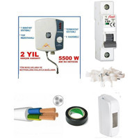 Aydın Derya Mutfak Tıpı 7500 W 1 lt A Enerji Sınıfı Elektrikli Monofaz Ani Su Isıtıcı