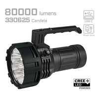 Acebeam X75 Basmalı 80000 Lümen Uzun Menzil LED Şarjlı El Feneri