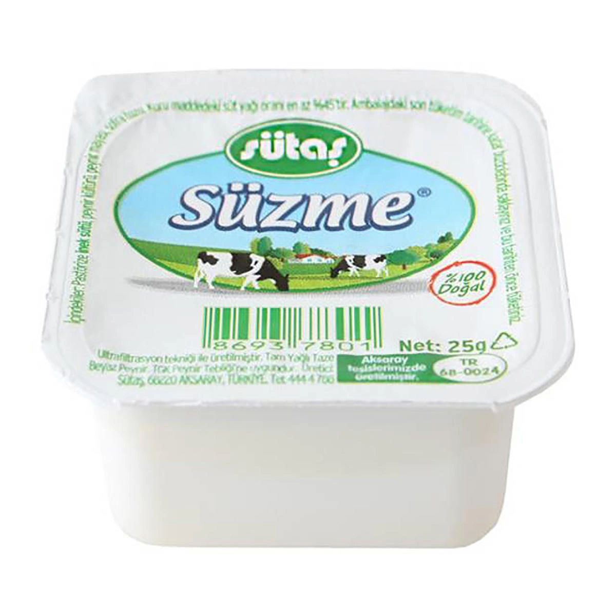 Sütaş SSO2524 Süzme İnek Peynir 24x25 gr