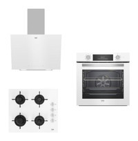 Beko BFC 430 B-BOCD T 6011 EB-BDE 6040 B Dijital Doğalgazlı Cam Klasik Set Üstü Davlumbaz 3'lü Ankastre Set Beyaz