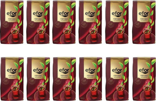 Efor Tiryaki Siyah Dökme Çay 1.000 Gr X 12 Adet