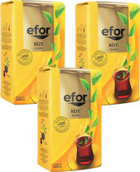 Efor Klasik Rize Çay 1 Kg 3Lü Set - Dökme Siyah Rize Çayı