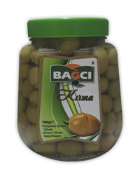 Bağcı Az Tuzlu Salamura Çizik Yeşil Zeytin Pet Kavanoz 700 gr