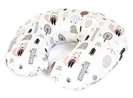 Dear Deer Love Blue Woodland Elyaf Sırt Destekli Yıkanabilir Siyah Emzirme Yastığı