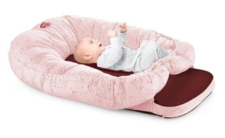 Baby Jem 5 Fonksiyonlu Elyaf Sırt Destekli Yıkanabilir Fuşya Emzirme Yastığı