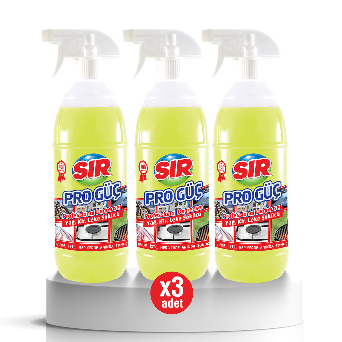 Sır Pro Güç Sprey Banyo Temizleyici 3 x 1 lt