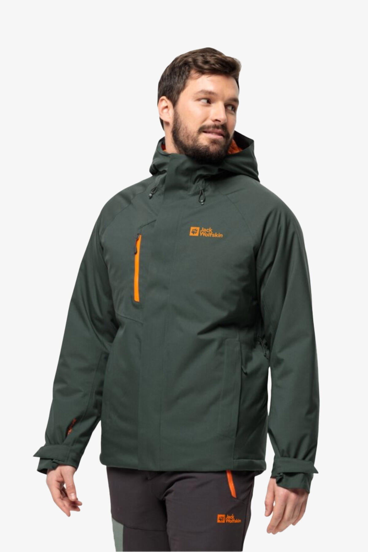 Jack Wolfskin Troposphere Softshell Gore Tex Su Geçirmez Fermuarlı Polyester Erkek 1115321 Outdoor Mont Yeşil
