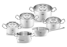 Fissler Original 10 Parça Cam Kapaklı Çelik Tencere ve Tava Seti