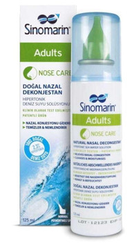 Sinomarin Adults Hipertonik Deniz Suyu Tekli Burun Spreyi 125 Ml