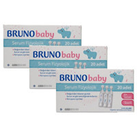 Abdi İbrahim Bruno Baby İzotonik Deniz Suyu 3x20'li Flakon Serum Fizyolojik 5 Ml