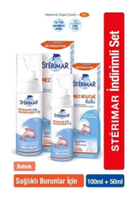 Sterimar Blocked Nose Baby Hipertonik Deniz Suyu 2'li Burun Spreyi 50 Ml