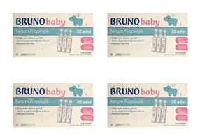Abdi İbrahim Bruno Baby İzotonik Deniz Suyu 4x20'li Damla Serum Fizyolojik 5 Ml