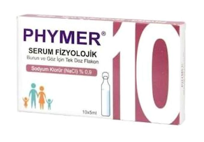 Phymer İzotonik 10'lu Flakon Serum Fizyolojik 5 Ml