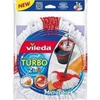 Vileda Turbo 2in1 Yedek Paspas Beyaz-Kırmızı