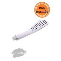 Wuvera Plastik Tasarruflu Oval Yağmur El Duş Başlığı Beyaz