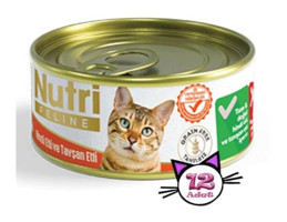 Nutri Hindi Eti-Tavşanlı Jöle Yaş Kedi Maması 12x85 gr