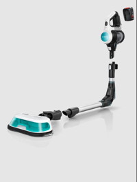 Bosch BCS71HYG1 18 V Toz Torbasız Hepa Filtreli Işıklı Islak Kuru Kablosuz Dikey Şarjlı Süpürge Beyaz