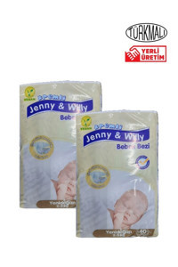 Jenny & Willy Kremli Yenidoğan 1 Numara Cırtlı Bebek Bezi 2x40 Adet