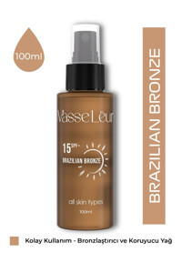 Masse Leur Kakao Yağı Yoğun 15 Faktör Vücut İçin Bronzlaştırıcı Yağ 100 ml