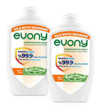 Evony Antibakteriyel Nemlendiricili 2'li Sıvı Sabun 1.5 lt