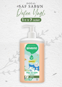 Siveno Defne Yağlı Alkolsüz Vegan Organik 7'li Sıvı Sabun 1 lt