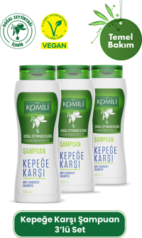 Komili Kepek Karşıtı Zeytinyağlı Şampuan 3x500 ml