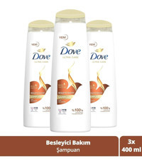 Dove Ultra Care B Besleyici Kuru Saçlar İçin Şampuan 3x400 ml