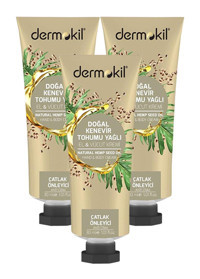 Dermokil Kenevir Tohumu Yağlı Tüm Ciltler Güneş Koruyuculu Parfümsüz El Kremi 3x30 ml