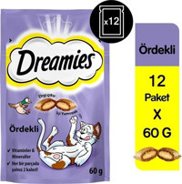 Dreamies Ördek Yetişkin Kedi Ödül Maması 12x60 gr
