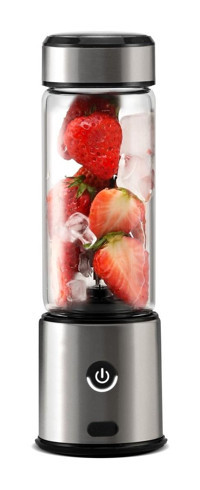 Akt E120 500 ml Cam Buz Kırıcılı 4 Bıçaklı Tekli Mini Smoothie Blender Gri