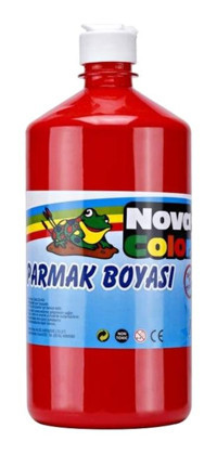 Nova Color Yıkanabilir 1 lt Kırmızı Parmak Boyası
