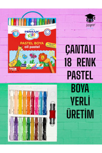 Pensan Çantalı 18'li Kalem-Yağlı Pastel Boya