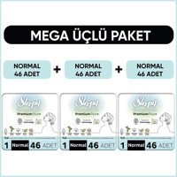 Sleepy Bio Natural Premium Plus Organik Antialerjik İnce 46'lı Hijyenik Ped 3 Adet