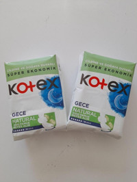 Kotex Natural Gece Organik Antialerjik Orta 14'lü Hijyenik Ped 2 Adet