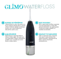 Glimo Kablosuz Şarjlı 360° Dönebilme Basınç Kontrollü 2 Başlıklı Ağız Duşu