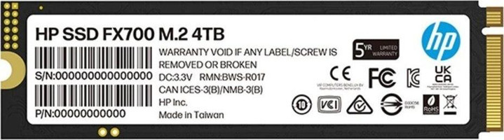Hp FX700 PCIE NVME 4 TB m2 2280 SSD