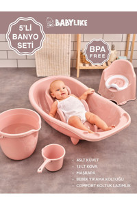 Babylike Pembe Bebek Küveti Seti