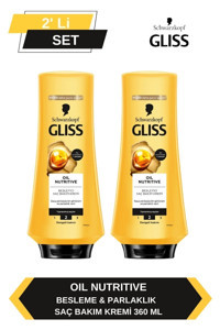 Gliss Oil Nutritive Marula Yağı Parlaklık Veren Saç Kremi 2x360 ml