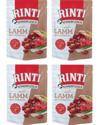 Rinti Kuzu Etli Et Parçacıklı Yetişkin Yaş Köpek Maması 400 gr 4'lü