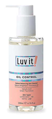 Luv it! Sebum Dengeleyici Karma ve Yağlı Ciltler Yüz Temizleme Jeli 200 ml