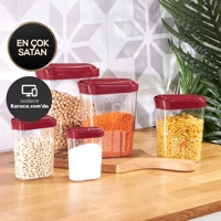 Karaca Slot 5'li Dikdörtgen Plastik Saklama Kabı