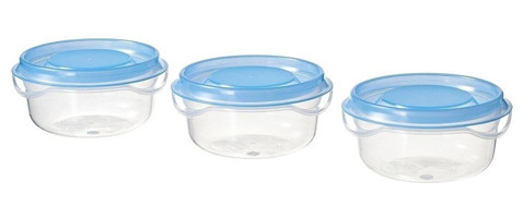 Ikea Pruta 3'lü Yuvarlak Plastik Saklama Kabı 70 ml