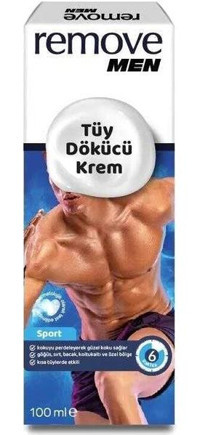 Remove Men Sport Tüm Ciltler İçin Tüm Vücut Tüy Dökücü Krem 100 ml