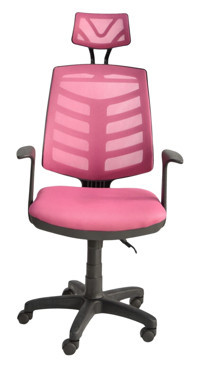Obc Ofis Büro Concept Piramit Başlıklı Kolçaklı Dönerli Pembe Çalışma Sandalyesi
