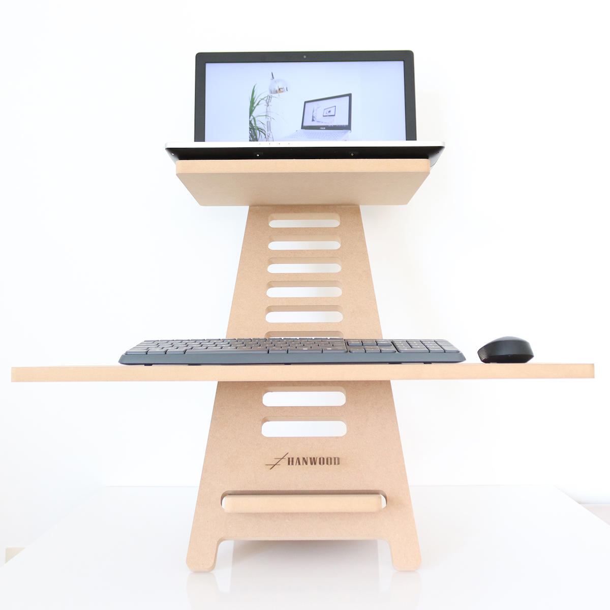 Hanwood AGBS Dikey Kullanım Ayarlanabilir Taşınabilir Ayaklı Laptop Standı