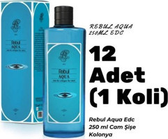 Rebul Aqua Cam Şişe Kolonya 12x250 ml