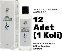 Rebul Azure Noir Cam Şişe Kolonya 12x250 ml